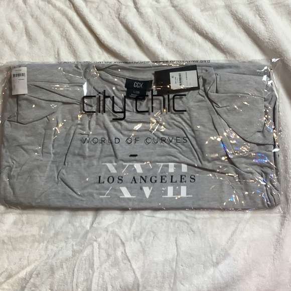 Ccx City Chic Gray Luxe Sleeveless Tee (P06) - Picture 4 of 5